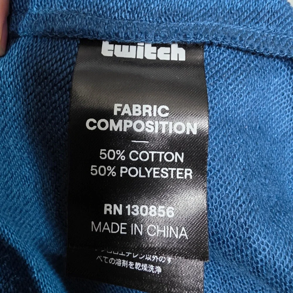 Twitch Official Logo Jogger Sweatpants Blue Gaming Lounge Pants Mens Large